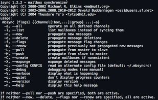 isync (mbsync) screenshot 1