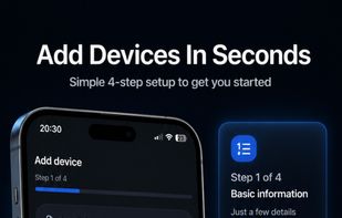 Simple 4-step setup. Add any device in under a minute.