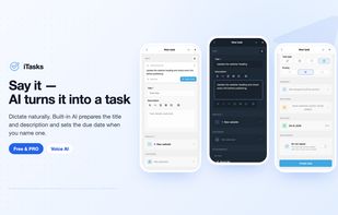 Voice AI: dictate a task, AI fills in the title, description and due date