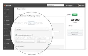 Unlimited segments across any criteria or event