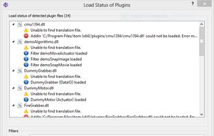 Load status of hardware and algorithm plugins
