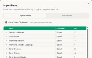 Aleady have a list? Paste it into ItsDeducted and have everything identified, valued, and organized in seconds.