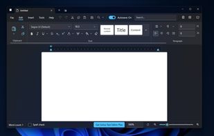 Ivirius Text Editor (Free version) in Dark Mode, with Ruler & Status Bar enabled, and window resized to be wider