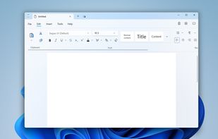 Ivirius Text Editor (Free version) in Light Mode, with Ruler & Status Bar hidden, and window resized to be narrower