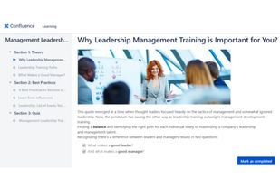 izi - LMS for Confluence screenshot 1