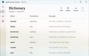 Add and manage words in your personal vocabulary dictionary.