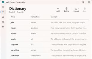 Add and manage words in your personal vocabulary dictionary.