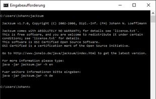 Jacksum screenshot 3