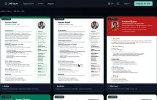 CV layouts, fully customizable in the Layout Editor