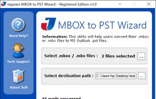 Jagware MBOX to PST Wizard screenshot 1