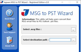 Jagware MSG to PST Wizard screenshot 1