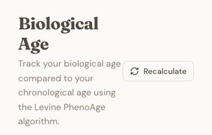 Biological Age calculation based on recent lab exams