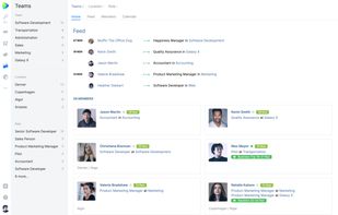 Find everything you need to know about the teams across your entire organization, including their subteams, members, job titles, and workplace locations.