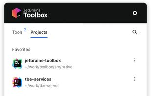 Open projects instantly
