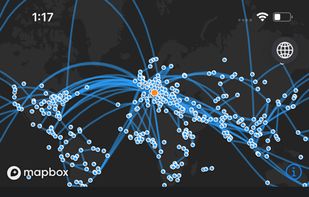 Overview dashboard with a map