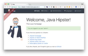 jHipster screenshot 1