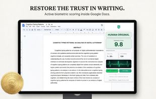 Seamless Google Docs Integration: Monitor your writing process in real-time with active biometric scoring and live behavioral analytics, right inside your document.