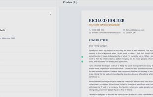 Realtime Preview Cover Letter Builder