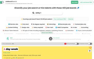 JobBoardSearch.com landing page