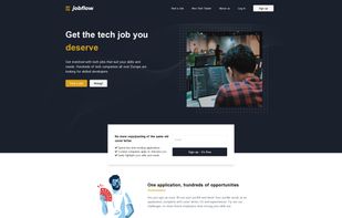 Jobflow Full Screen Landing Page