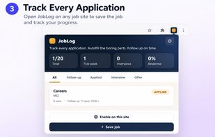 Track every application