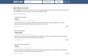 Detailed job listing page with full position description and application details.