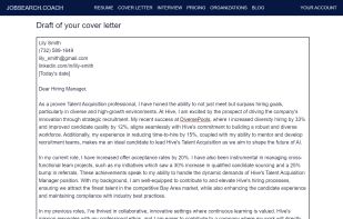 Cover letter generator