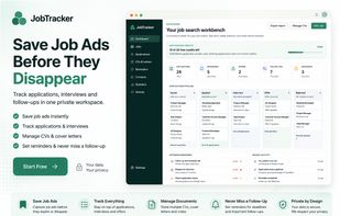 Save jobs, track applications, and stay organized from one dashboard.
