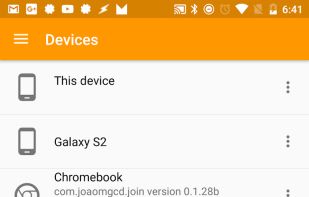 Support for multiple devices and custom names for each one. (Pictured on an Android device)