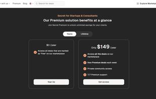 Choose from our annual subscription or unlock deals completely FREE