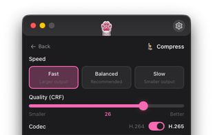 Video Compress action Section