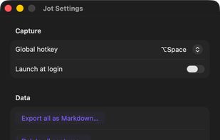 Jot - Quick Capture screenshot 1
