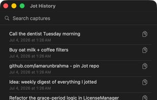 Jot - Quick Capture screenshot 1