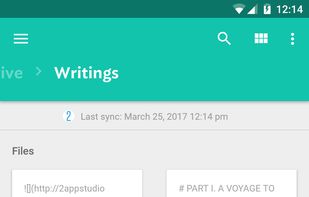 JotterPad Android interface