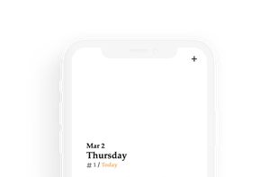 Journalistic app preview on a mobile phone