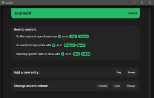 Main menu of the app, containing tips and options
