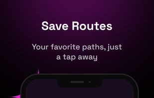 Save your places and routes for easy navigation