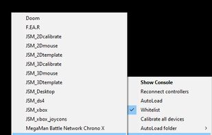 Task bar right click menu.