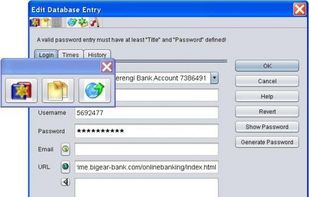 JPasswords screenshot 1
