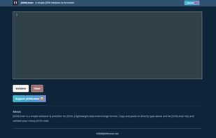 JSONLinter screenshot 1
