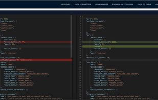 Json Diff checker output