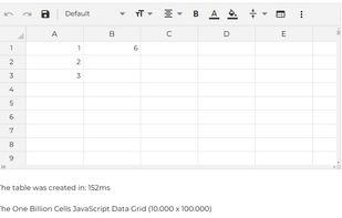 Jspreadsheet screenshot 3