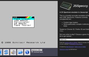 JSSpeccy screenshot 1