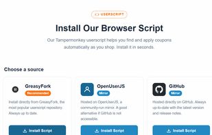 JTMate User Script downloading page