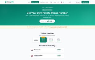 Rent a UK or Dutch number by the month