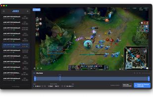 Juke dark theme showcasing the clip view.