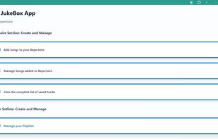 This is the page where you can manage your repertoire, setlists, and event calendar.