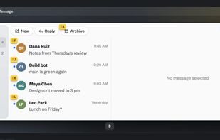 Hint labels on every clickable element in a Mail window