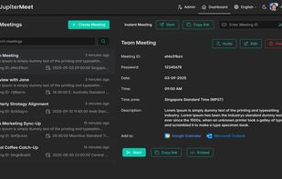 Self-hosted video conferencing with a user dashboard
