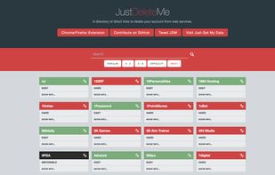 JustDeleteMe screenshot 1